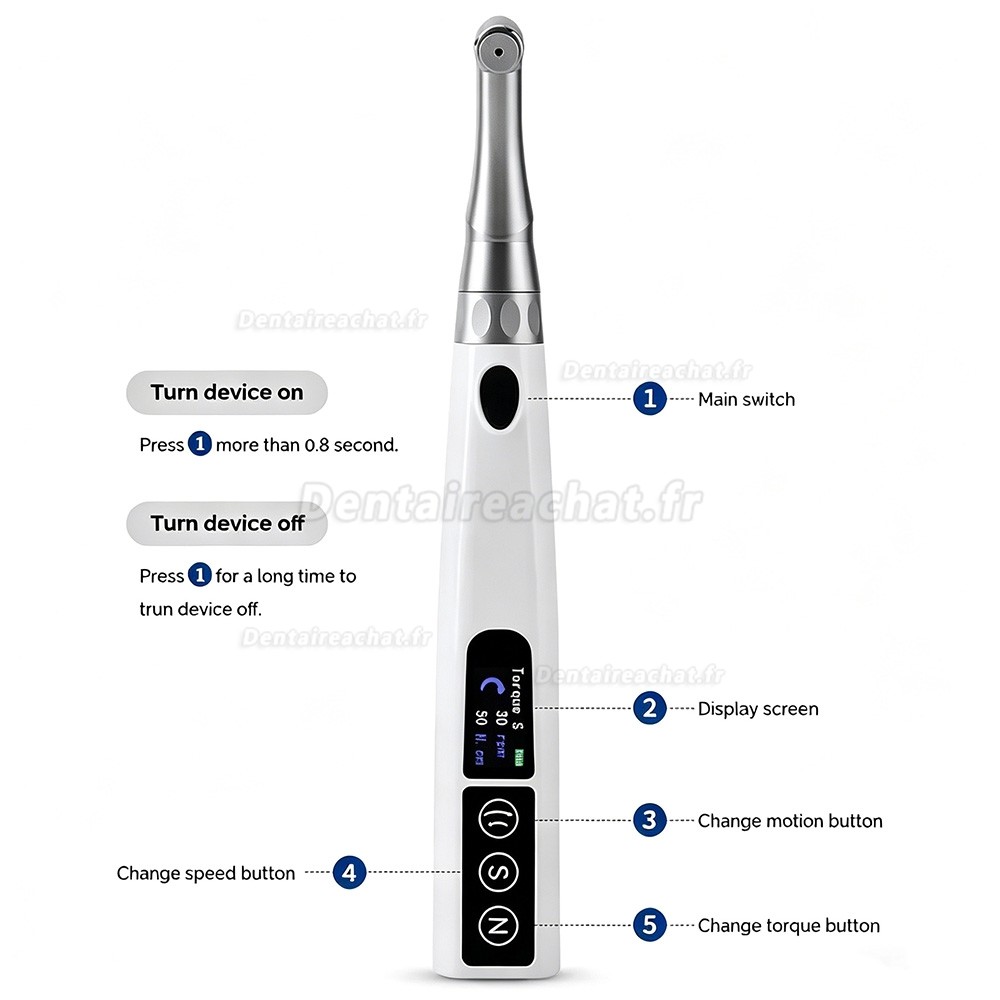 Kit de cl&eacute; dynamom&eacute;trique &eacute;lectrique pour implants dentaires 10&ndash;50 N&middot;cm